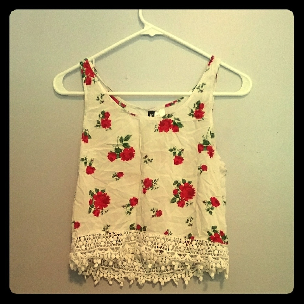 Rose crop top
